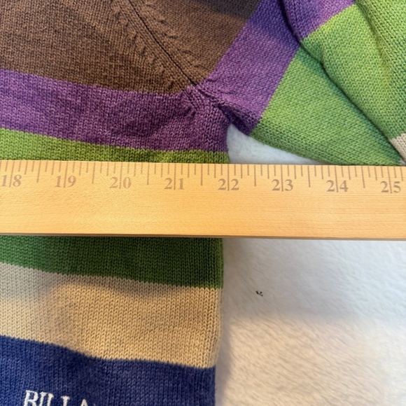 Billabong Sweater Mens Size XL Multicolor Striped Cotton Blend Preppy Rugby Crew - Picture 7 of 9